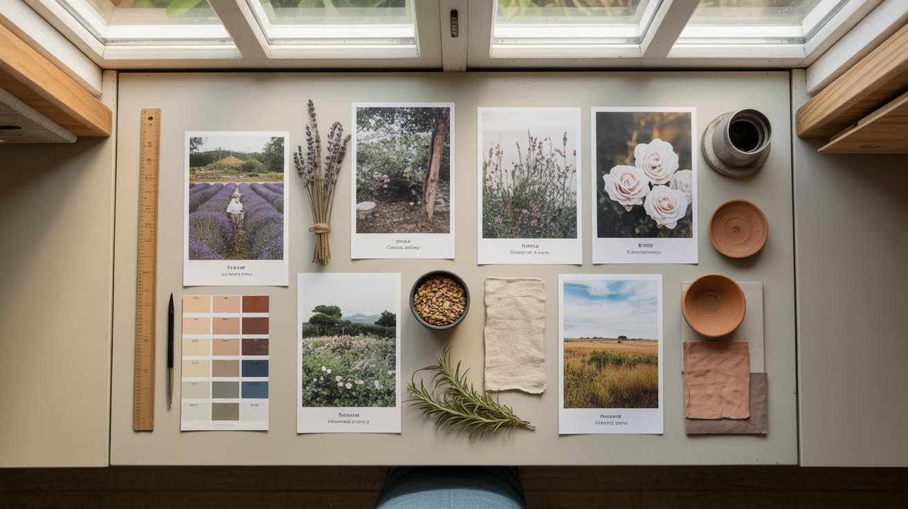 Moodboard de styles de jardins